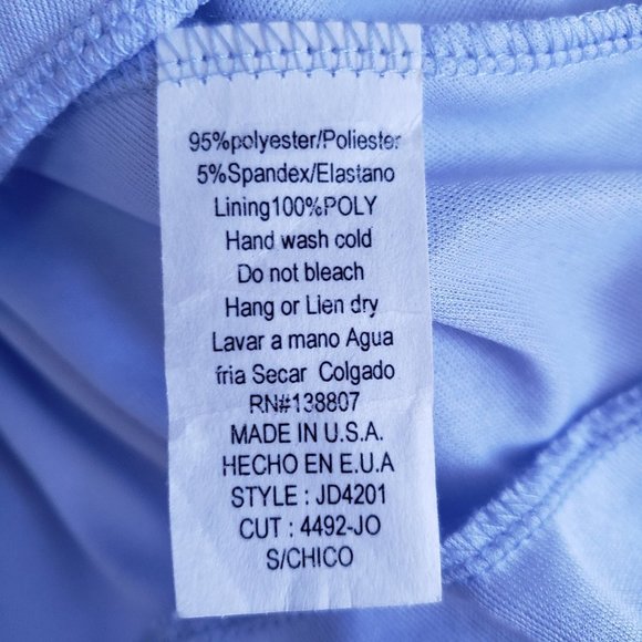 CHELSEA NWT Sky Blue Bow Back Dress with Tulle S - Picture 9 of 9